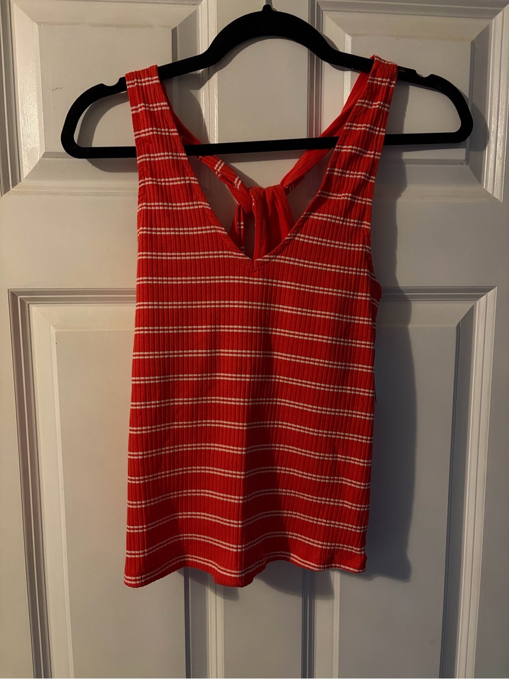 Old Navy Red and White Striped Tie-Back Tank